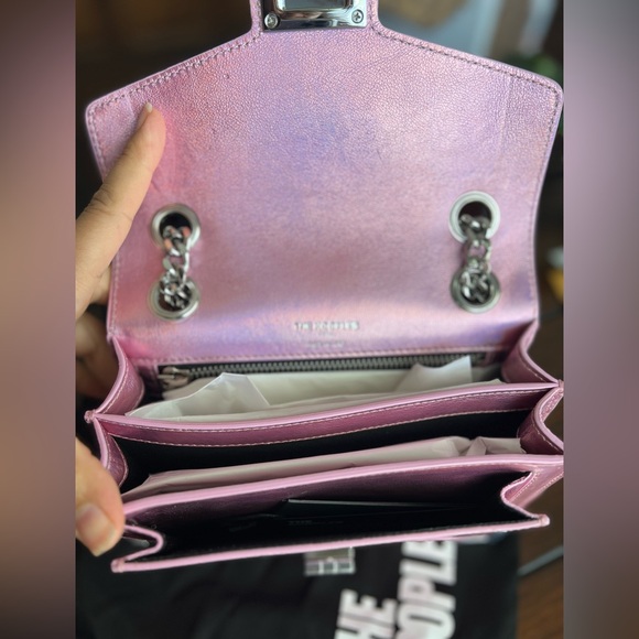The Kooples Emily Iridescent Crossbody Bag Made in Italy New/Dust Bag Leather - Picture 8 of 16